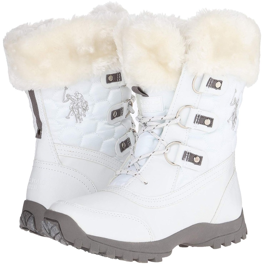 NWOT US Polo Assn White Snow Boots